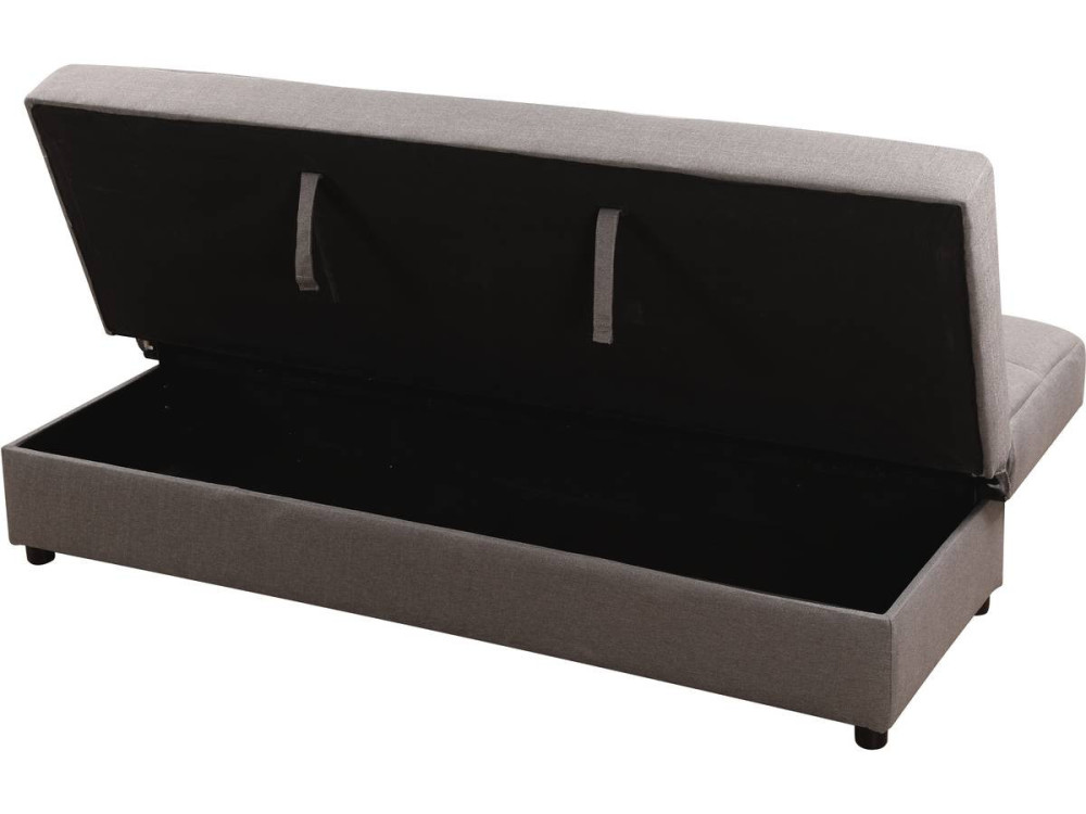 Schlafsofa zum Aufklappen "Enza" - 185 x 84 x 85 cm - 3-Sitzer - Grau