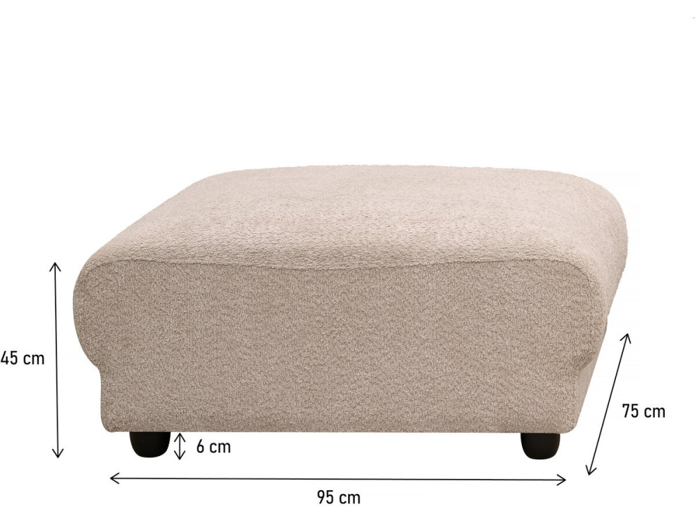 Anstellhocker für modulares Sofa "Saint Germain" - Beige