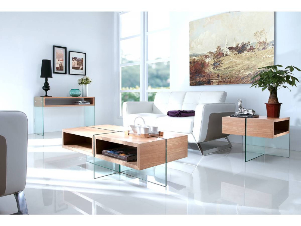 Couchtisch "Venezia" - 60 x 60 x 50 cm -  Eichenfinish