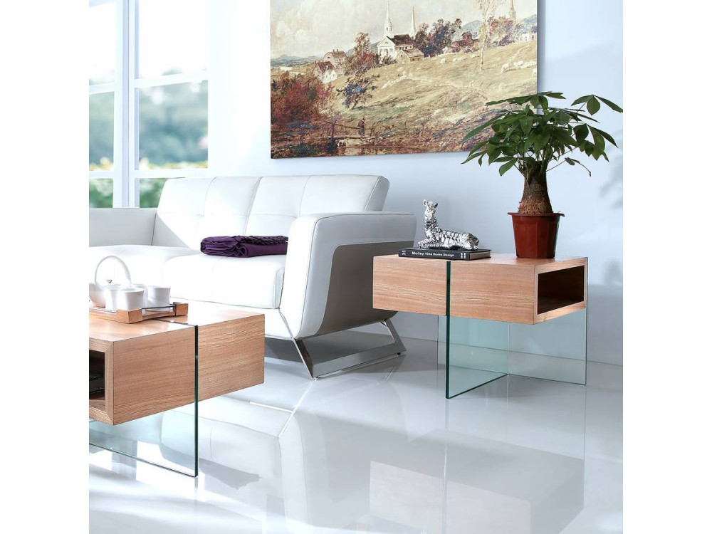Couchtisch "Venezia" - 60 x 60 x 50 cm -  Eichenfinish
