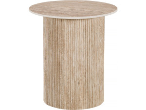 Beistelltisch, Sofatisch, Nachttisch aus Keramik „Eclat“ – 50 x 50 x 55 cm – Weiß - 50 x 50 x 55 cm - Braun