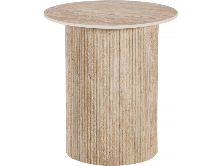 Beistelltisch, Sofatisch, Nachttisch aus Keramik „Eclat“ – 50 x 50 x 55 cm – Weiß - 50 x 50 x 55 cm - Braun