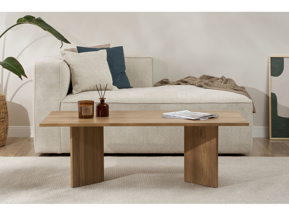 Couchtisch aus Holz „Sabin“ – 60 x 119 x 40 cm – Eiche