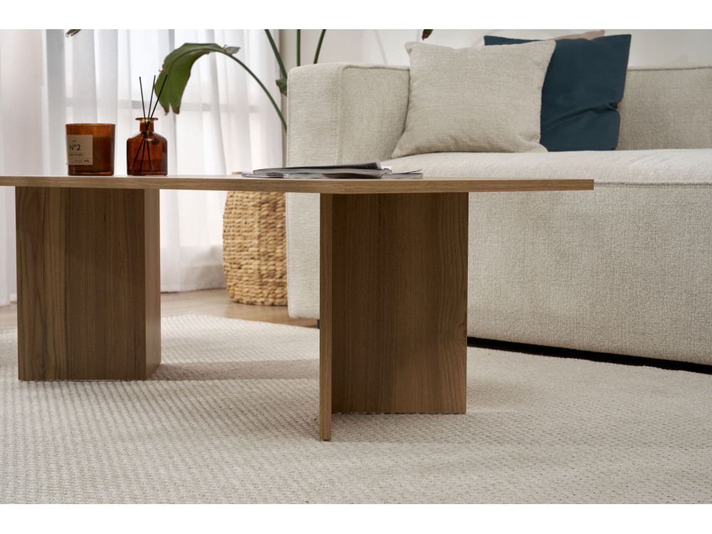 Couchtisch aus Holz „Sabin“ – 60 x 119 x 40 cm – Eiche