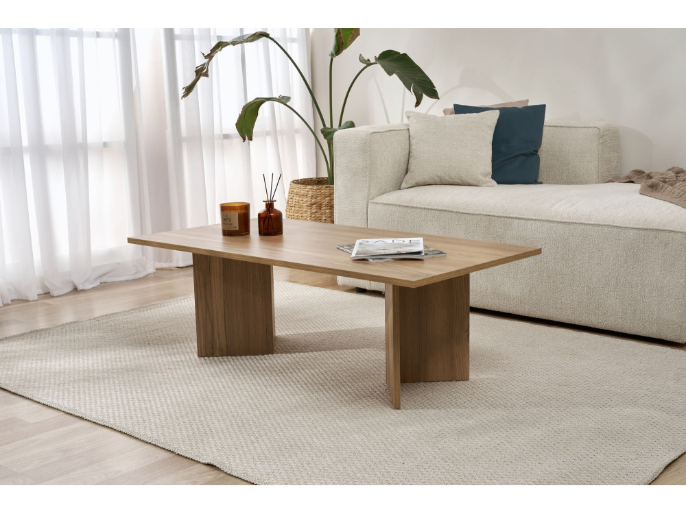 Couchtisch aus Holz „Sabin“ – 60 x 119 x 40 cm – Eiche