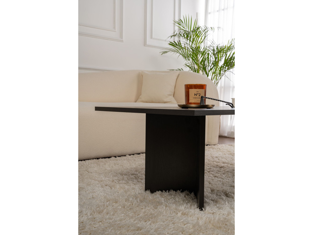 Couchtisch aus Holz „Sabin“ – 60 x 119 x 40 cm – Schwarzes Holz