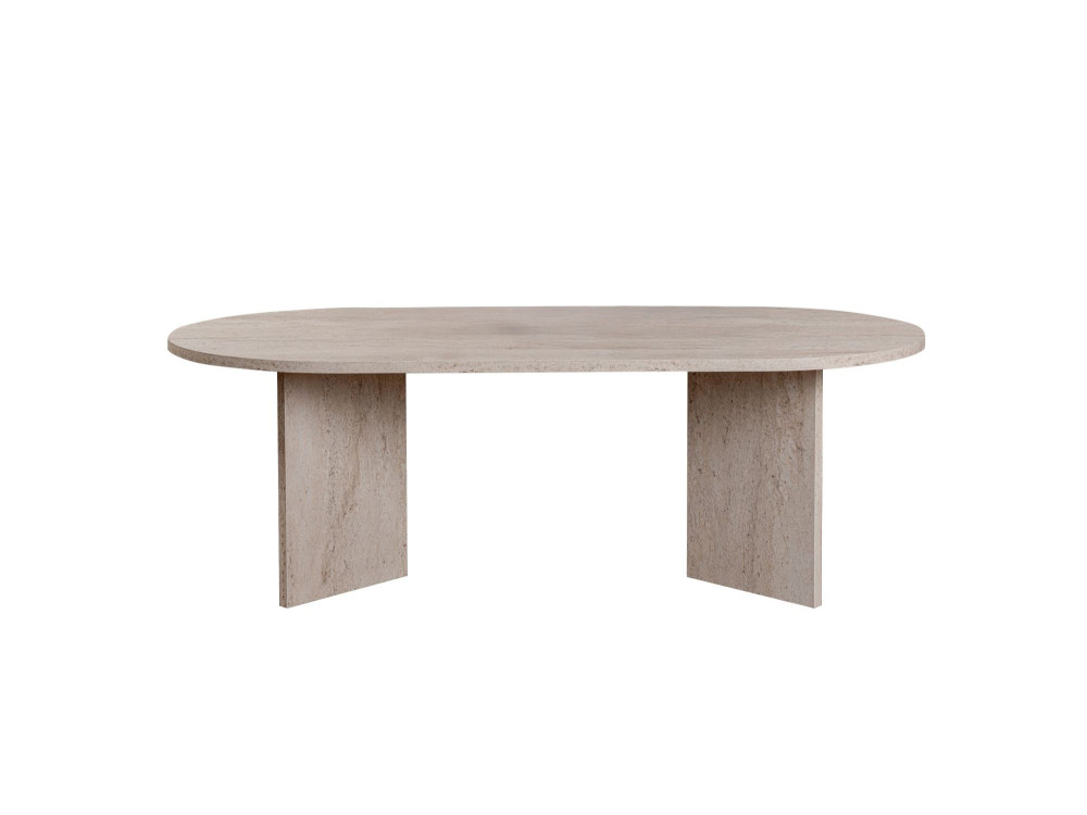Couchtisch aus Holz „Sable“ – 60 x 119 x 40 cm – Travertin