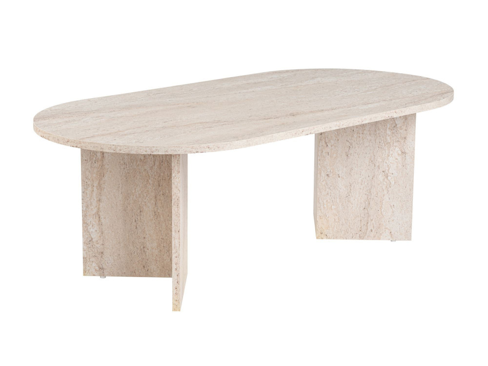 Couchtisch aus Holz „Sable“ – 60 x 119 x 40 cm – Travertin
