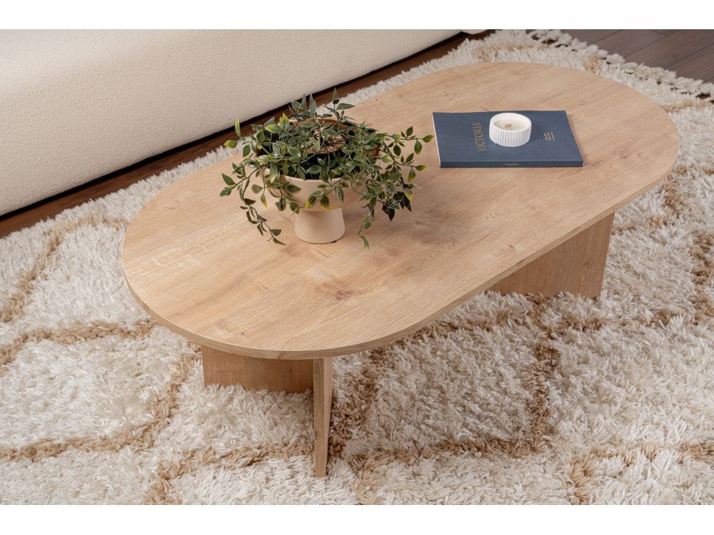 Couchtisch aus Holz „Sable“ – 60 x 119 x 40 cm – Saphir-Eiche