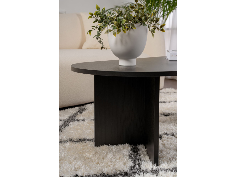 Couchtisch aus Holz „Sable“ – 60 x 119 x 40 cm – Schwarzes Holz