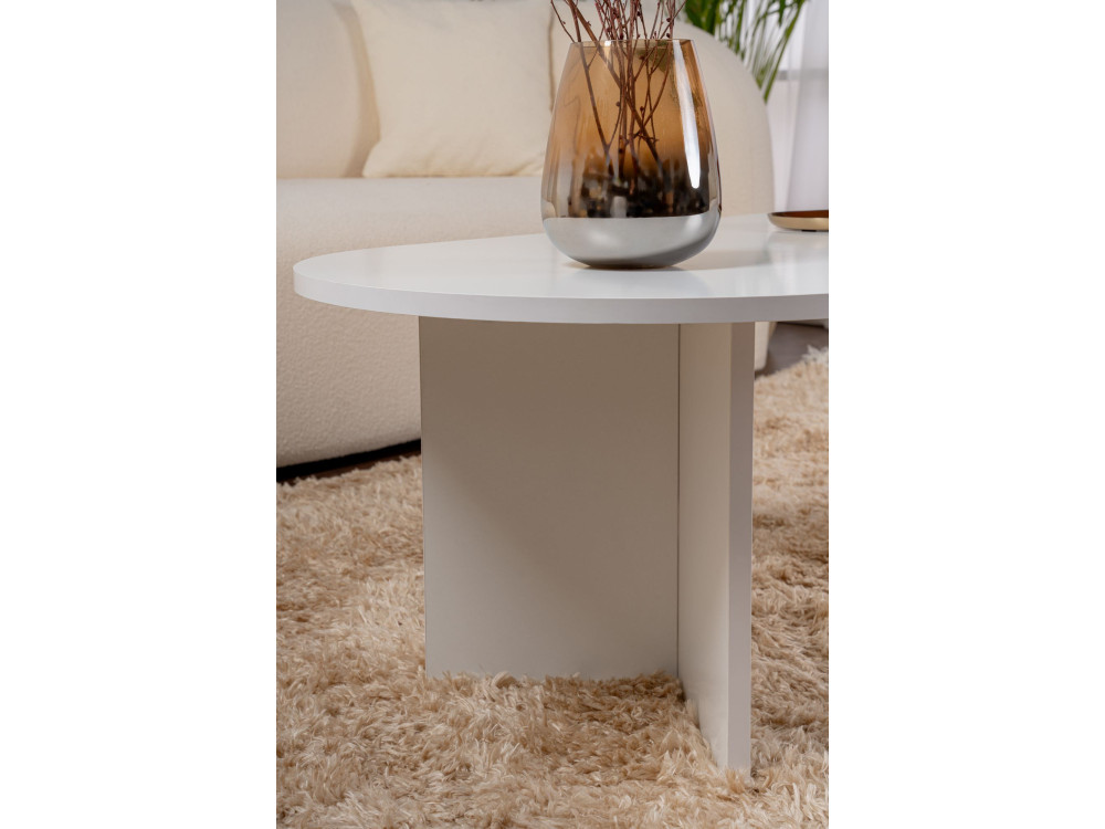 Couchtisch aus Holz „Sable“ – 60 x 119 x 40 cm – Weiß