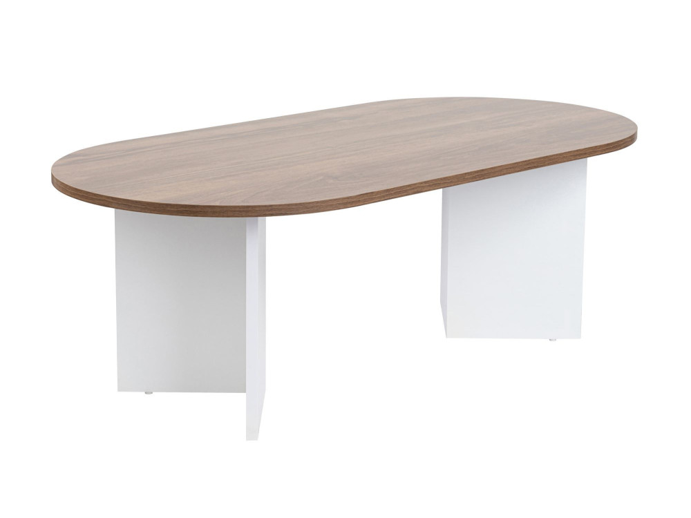 Couchtisch aus Holz „Sable“ – 60 x 119 x 40 cm – Weiß Nussbaum