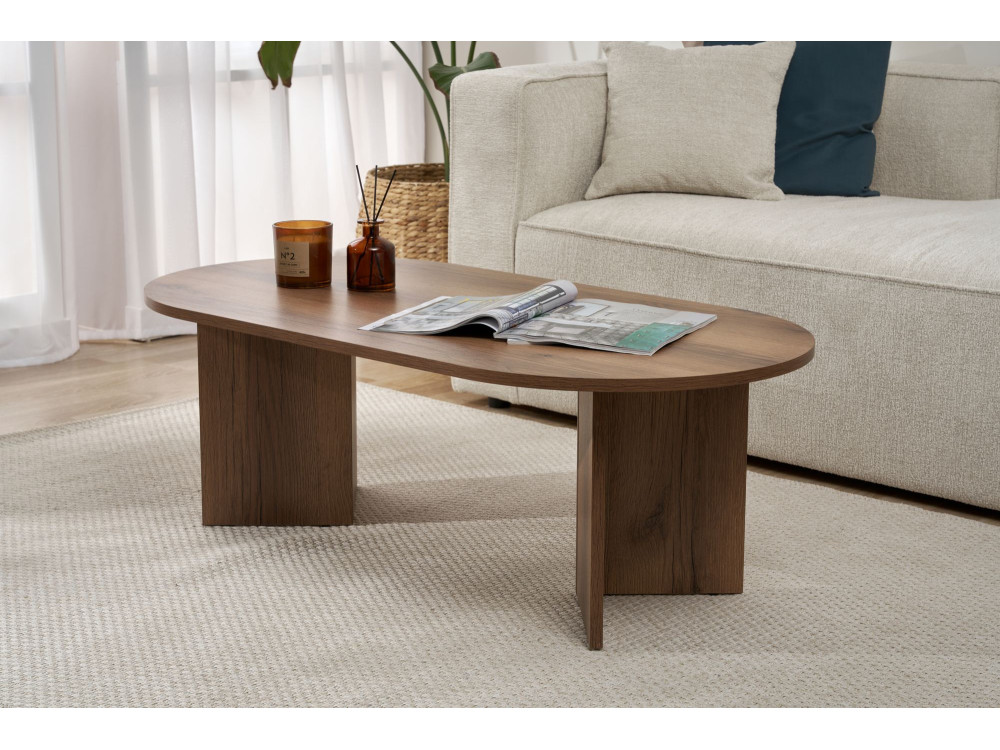 Couchtisch aus Holz „Sable" – 60 x 119 x 40 cm – Nussbaum