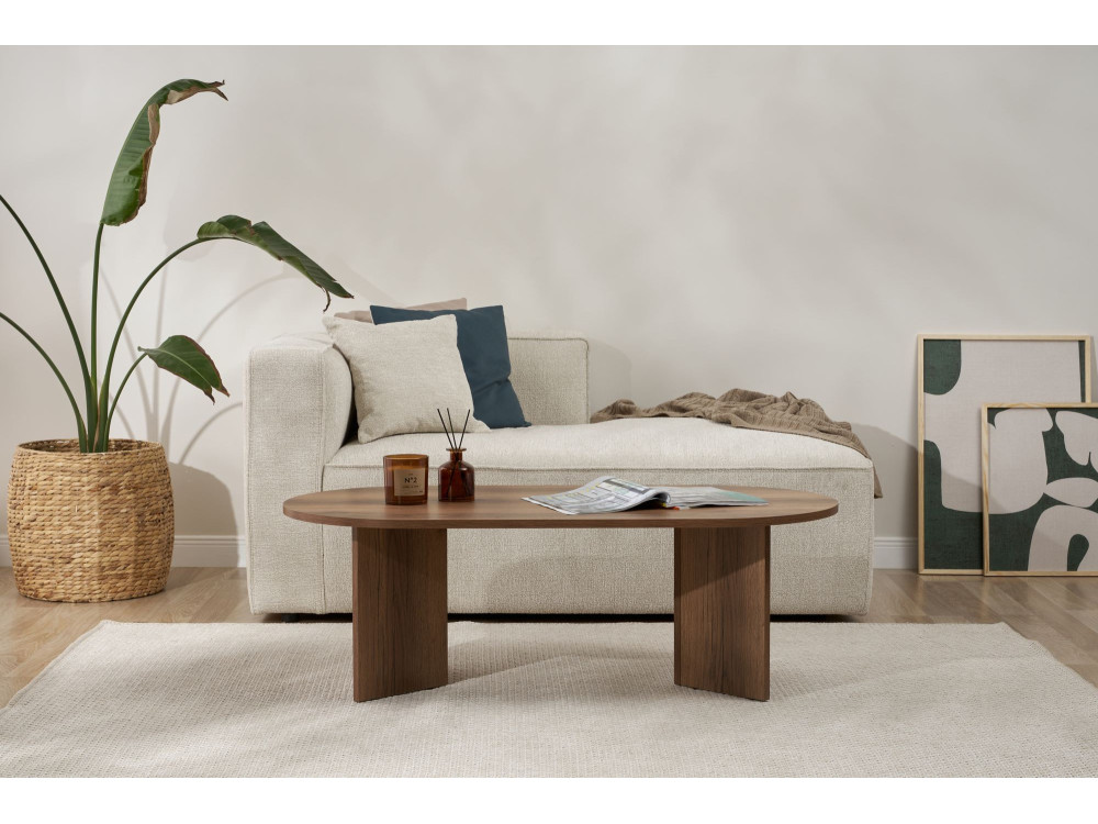 Couchtisch aus Holz „Sable" – 60 x 119 x 40 cm – Nussbaum