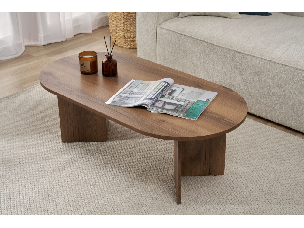 Couchtisch aus Holz „Sable" – 60 x 119 x 40 cm – Nussbaum