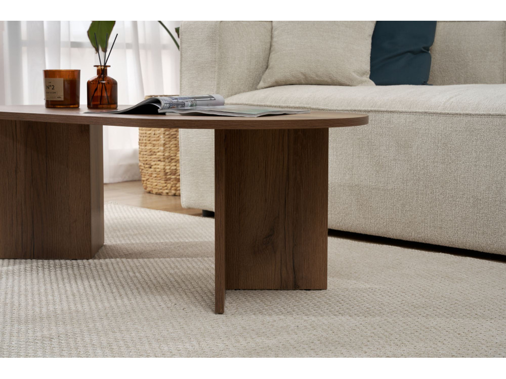 Couchtisch aus Holz „Sable" – 60 x 119 x 40 cm – Nussbaum