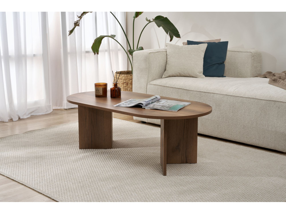 Couchtisch aus Holz „Sable" – 60 x 119 x 40 cm – Nussbaum