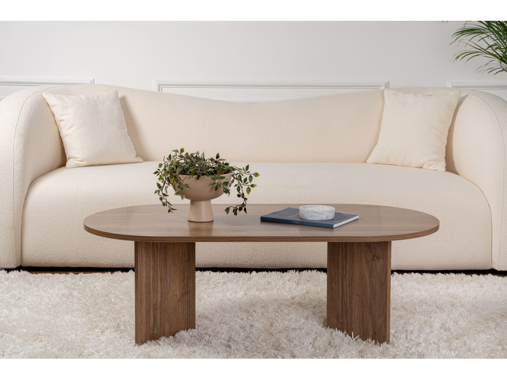 Couchtisch aus Holz „Sable“ – 60 x 119 x 40 cm – Nussbaum