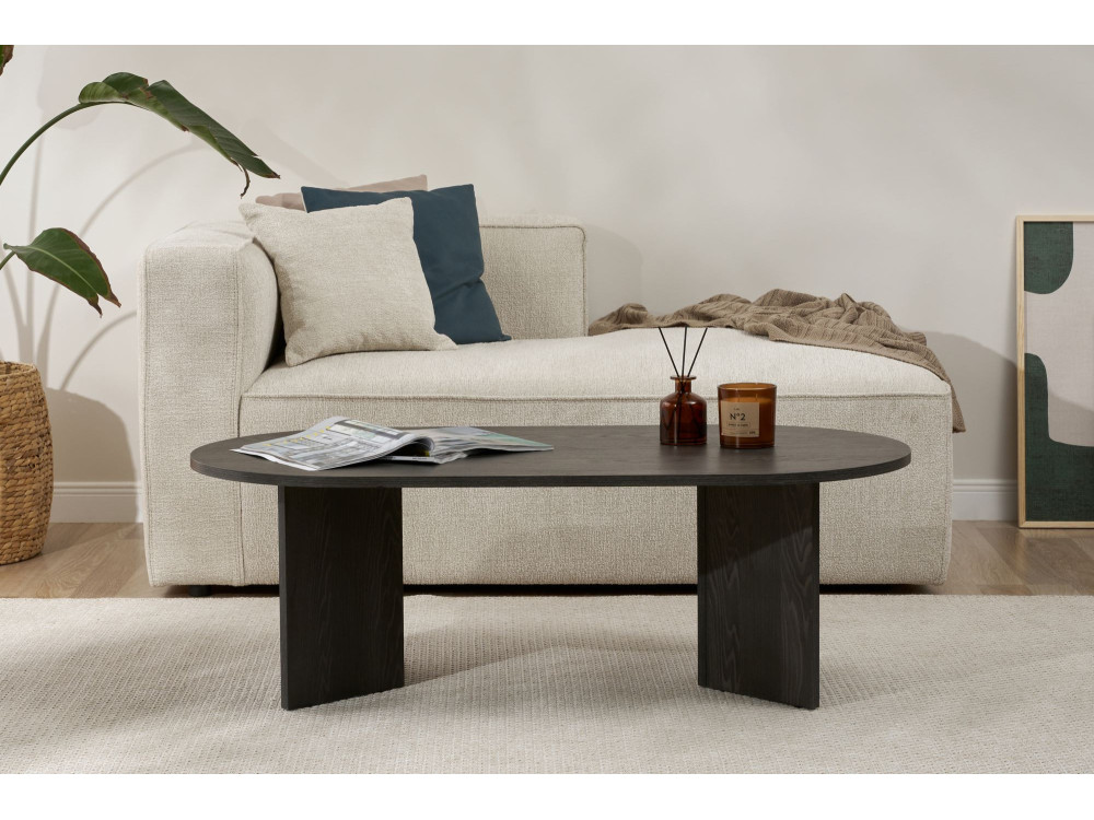 Couchtisch aus Holz „Sable“ – 60 x 119 x 40 cm – Schwarzlicht