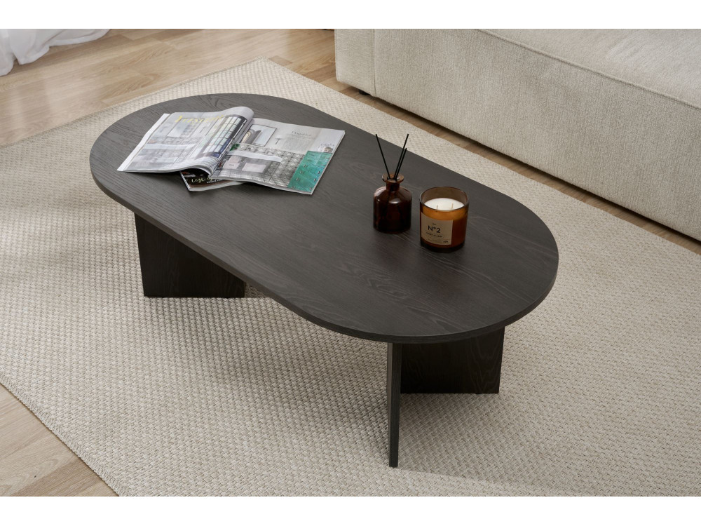 Couchtisch aus Holz „Sable“ – 60 x 119 x 40 cm – Schwarzlicht