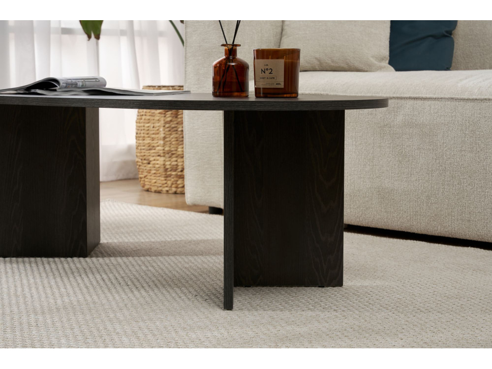 Couchtisch aus Holz „Sable“ – 60 x 119 x 40 cm – Schwarzlicht