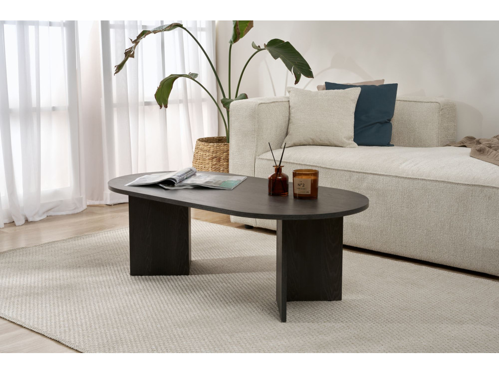Couchtisch aus Holz „Sable“ – 60 x 119 x 40 cm – Schwarzlicht