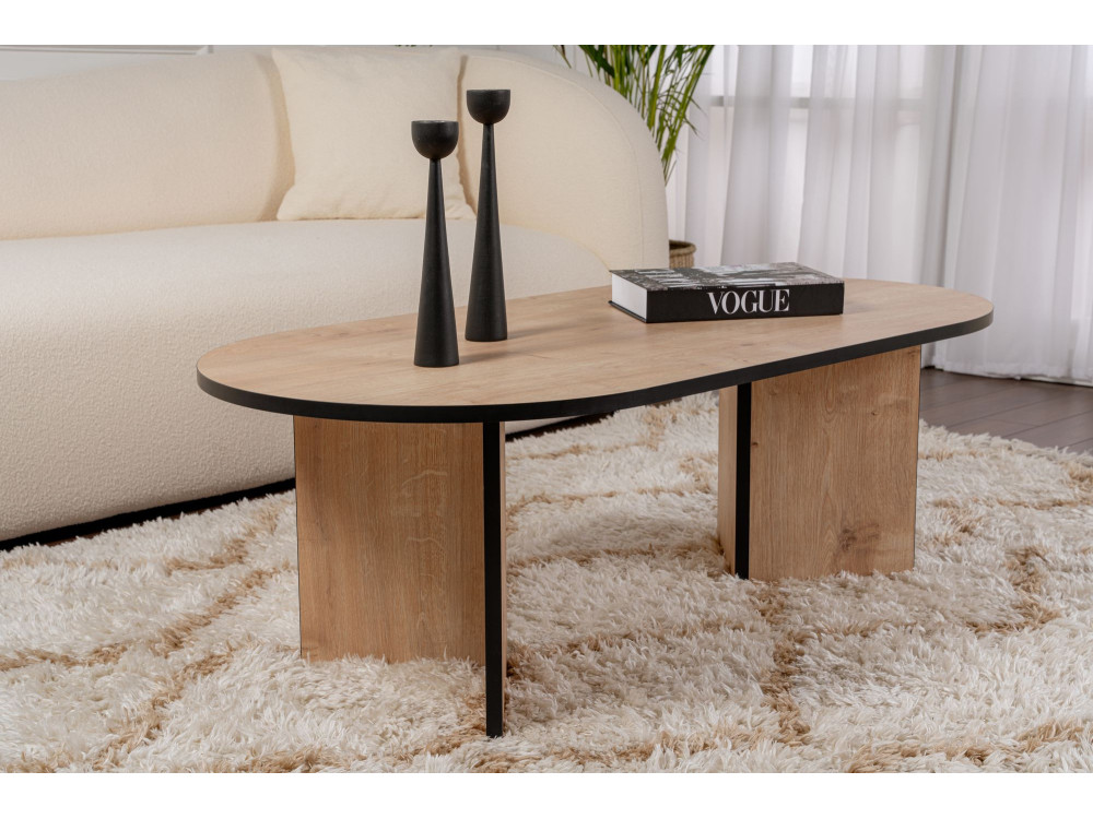 Couchtisch aus Holz "Sand" 119 x 60 x 40 cm - Saphir-Eiche