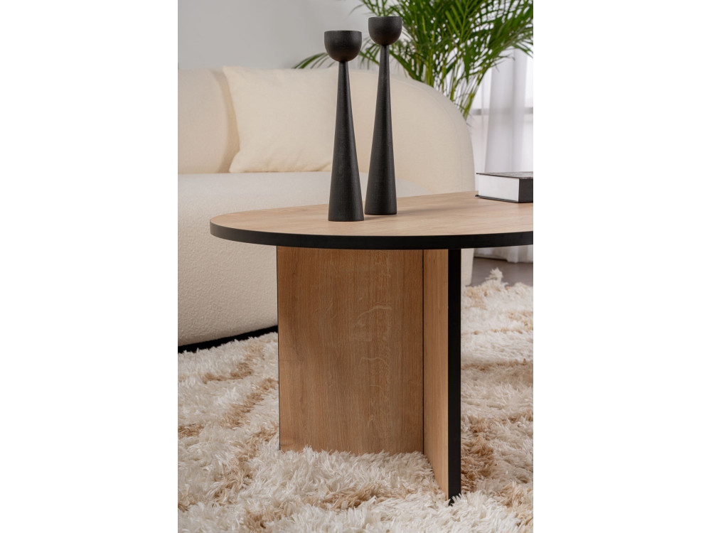 Couchtisch aus Holz "Sand" 119 x 60 x 40 cm - Saphir-Eiche
