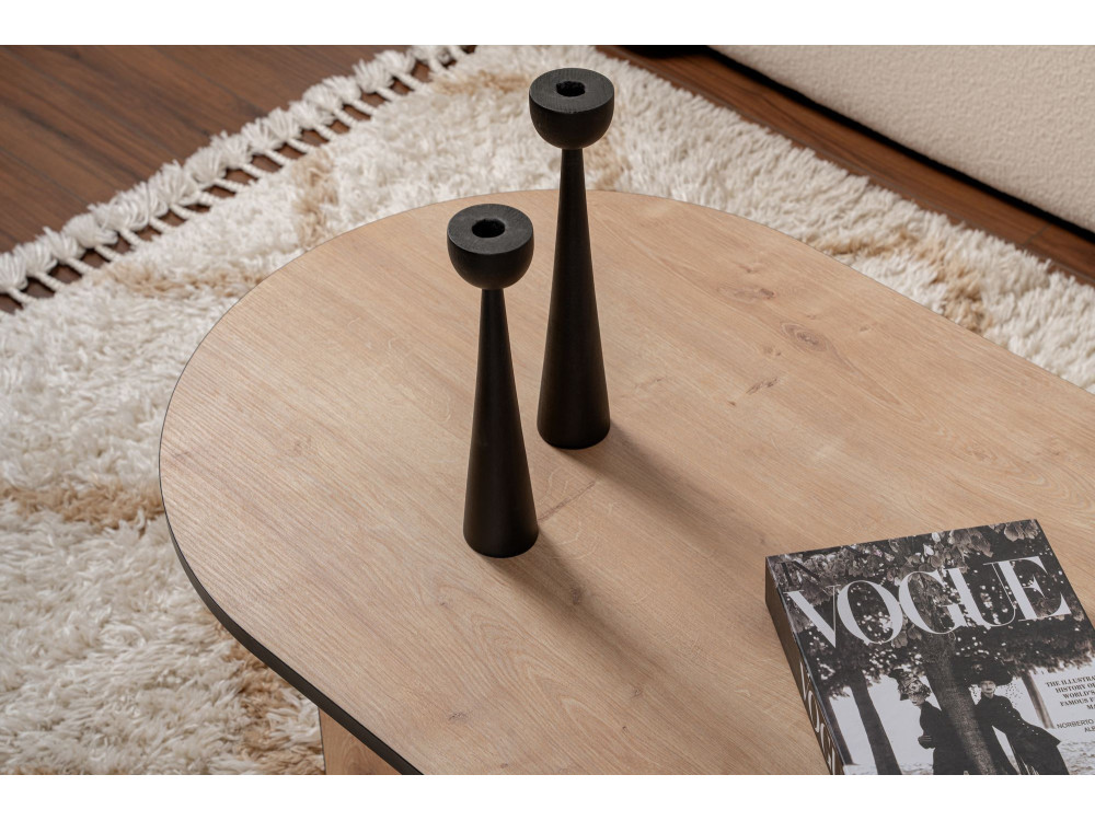 Couchtisch aus Holz "Sand" 119 x 60 x 40 cm - Saphir-Eiche