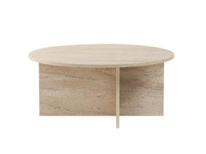 Couchtisch aus Holz „Soleil“ – 90 x 90 x 40 cm – Travertin