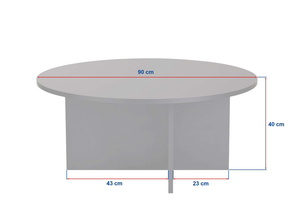 Couchtisch „Soleil“ aus Holz – 90 x 90 x 40 cm – Schwarzes Holz
