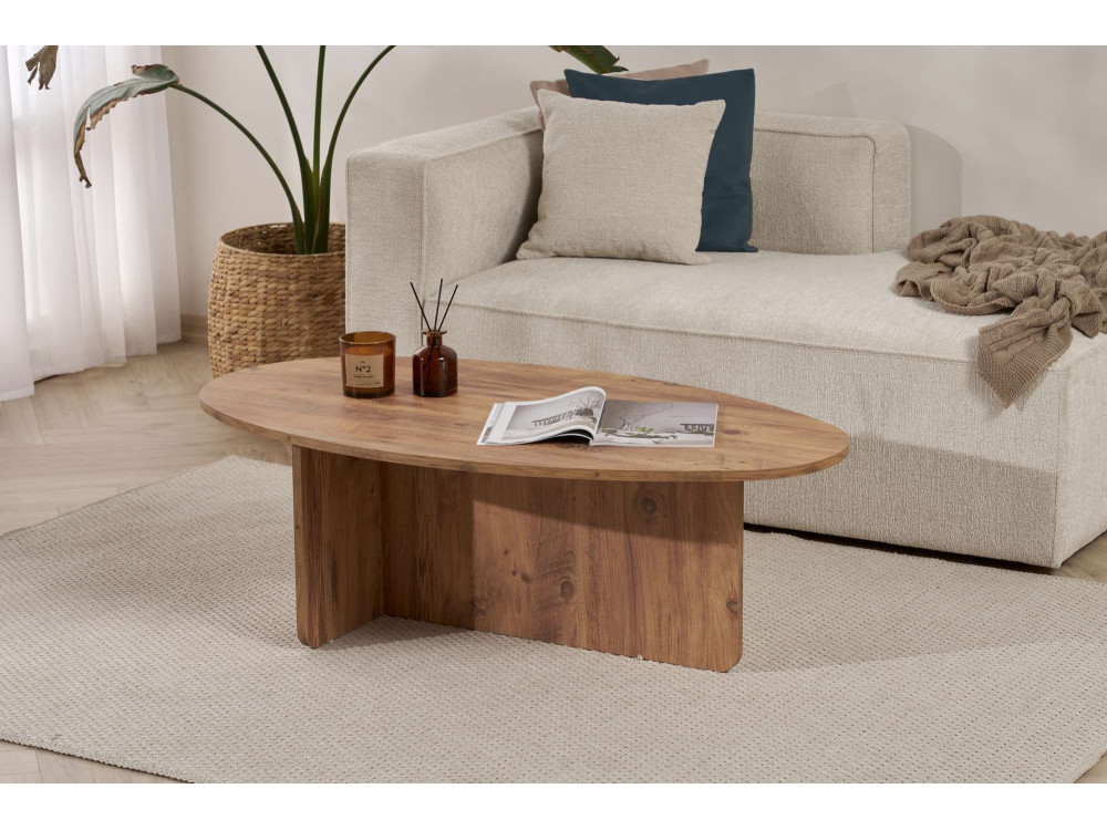Couchtisch aus Holz "Orba" - 120 x 65 x 40 cm - Atlantische Kiefer