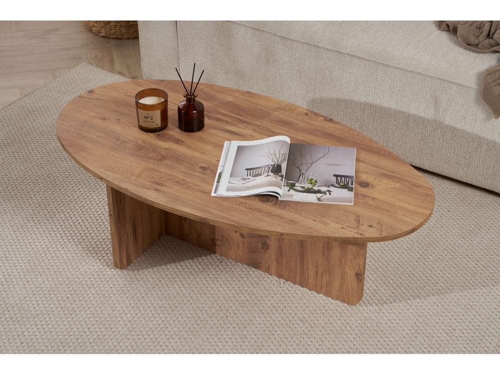 Couchtisch aus Holz "Orba" - 120 x 65 x 40 cm - Atlantische Kiefer