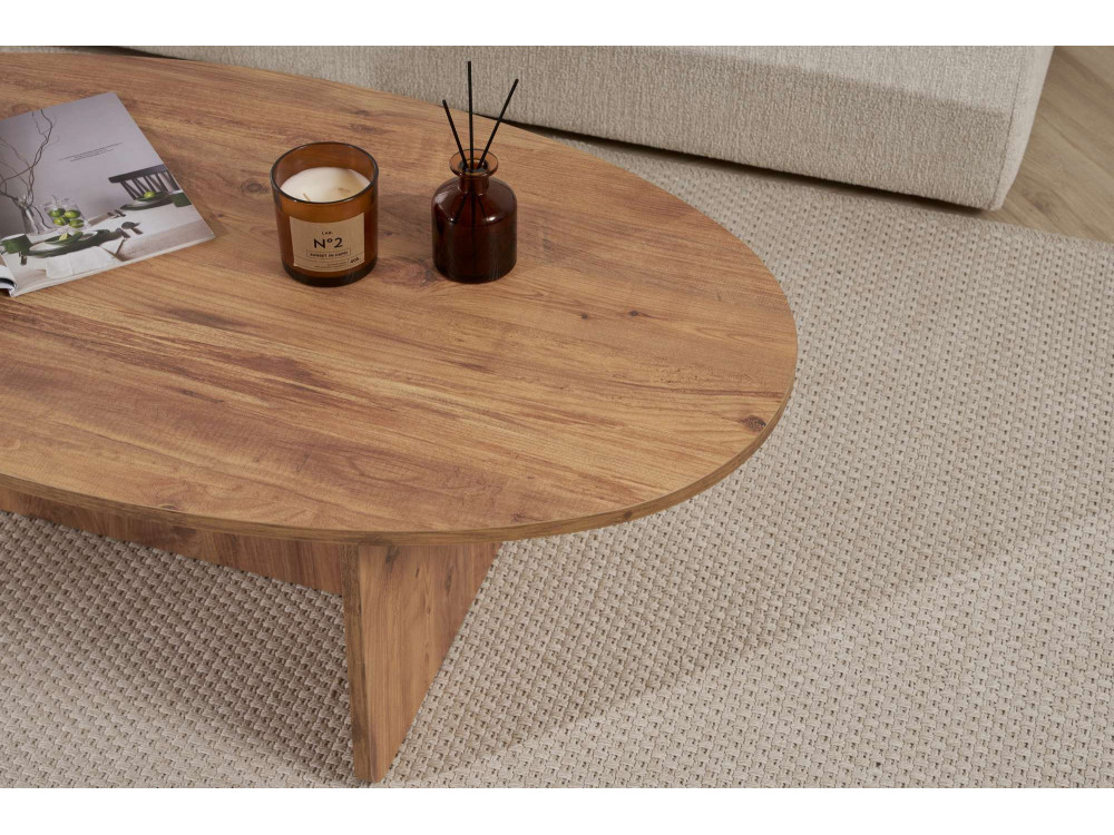 Couchtisch aus Holz "Orba" - 120 x 65 x 40 cm - Atlantische Kiefer
