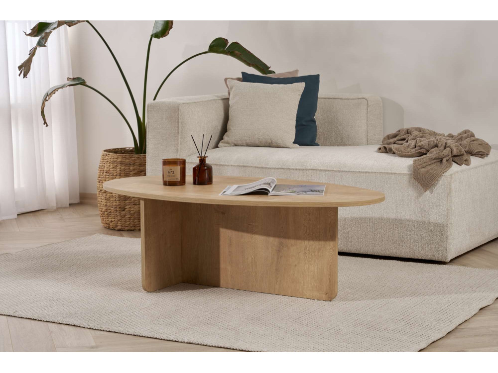 Couchtisch aus Holz "Orba" - 120 x 65 x 40 cm - Eiche