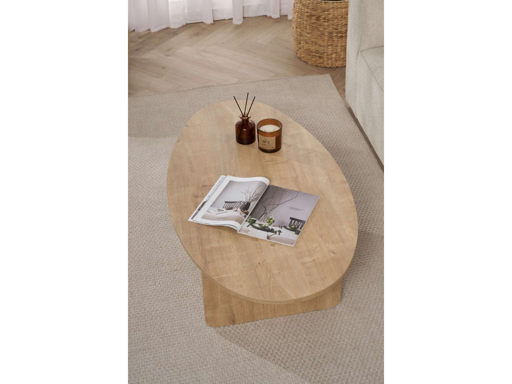 Couchtisch aus Holz "Orba" - 120 x 65 x 40 cm - Eiche