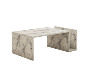 Couchtisch „Memo“ aus Holz – 86 x 50 x 32 cm – Freesienmarmor