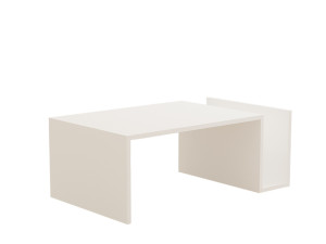 Couchtisch „Memo“ aus Holz – 86 x 50 x 32 cm – Weiß