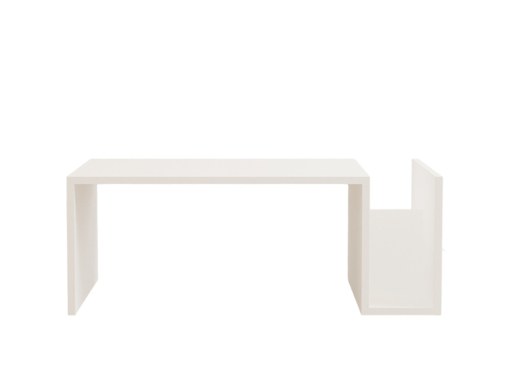 Couchtisch „Memo“ aus Holz – 86 x 50 x 32 cm – Weiß