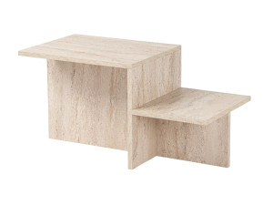 Couchtisch „Harmony“ aus Holz – 80 x 40 x 40 cm – Travertin