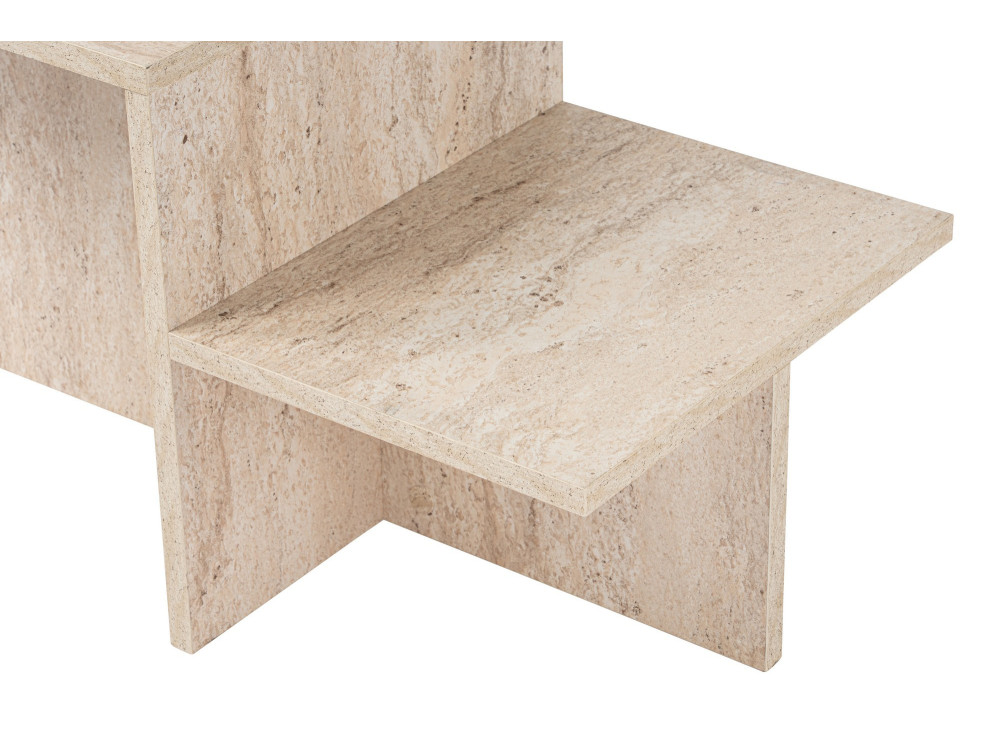 Couchtisch „Harmony“ aus Holz – 80 x 40 x 40 cm – Travertin