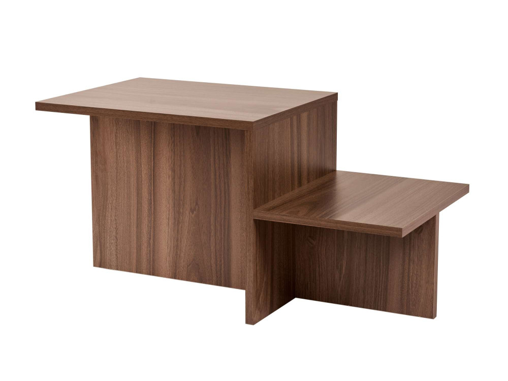 Couchtisch „Harmony“ aus Holz – 80 x 40 x 40 cm – Walnuss