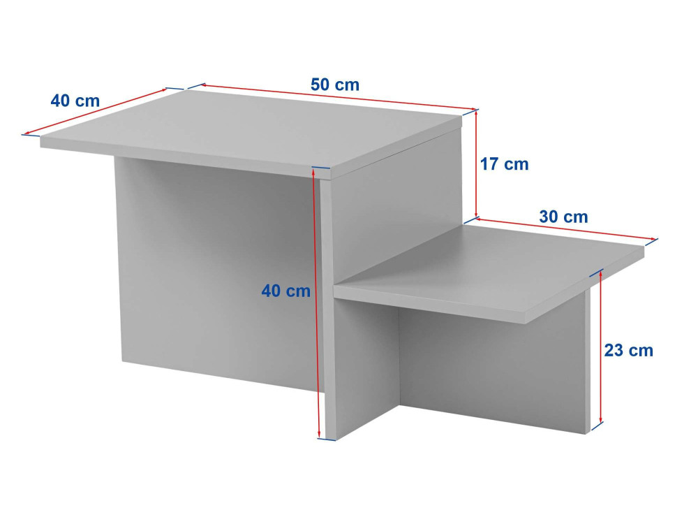 Couchtisch „Harmony“ aus Holz – 80 x 40 x 40 cm – Walnuss