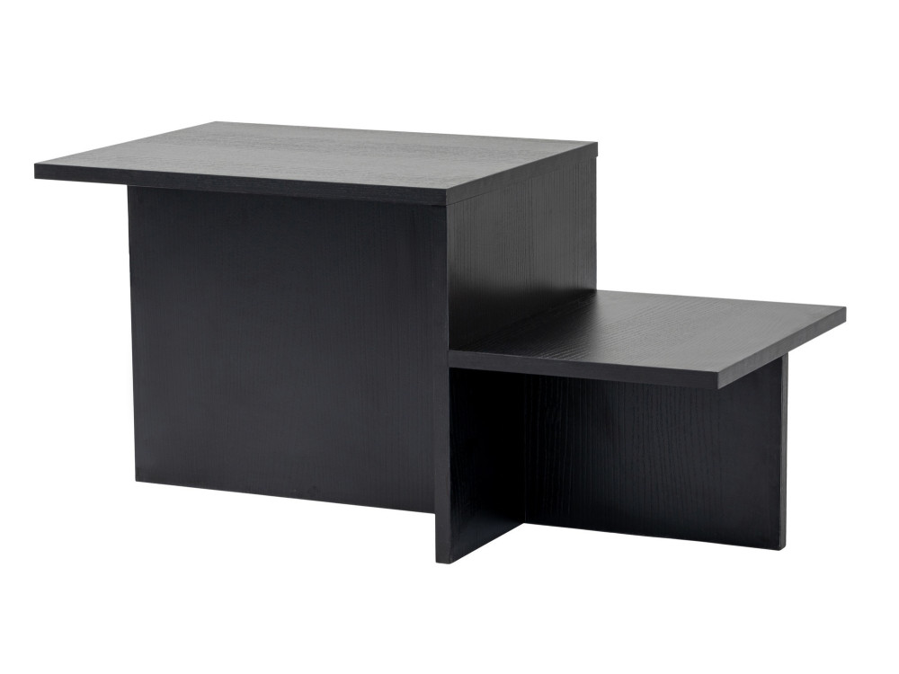 Couchtisch aus Holz "Harmony" 80 x 40 x 40 cm - Schwarzes Holz