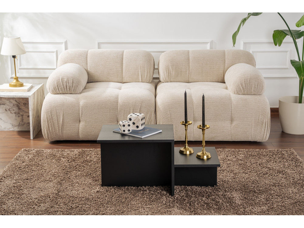 Couchtisch aus Holz "Harmony" 80 x 40 x 40 cm - Schwarzes Holz