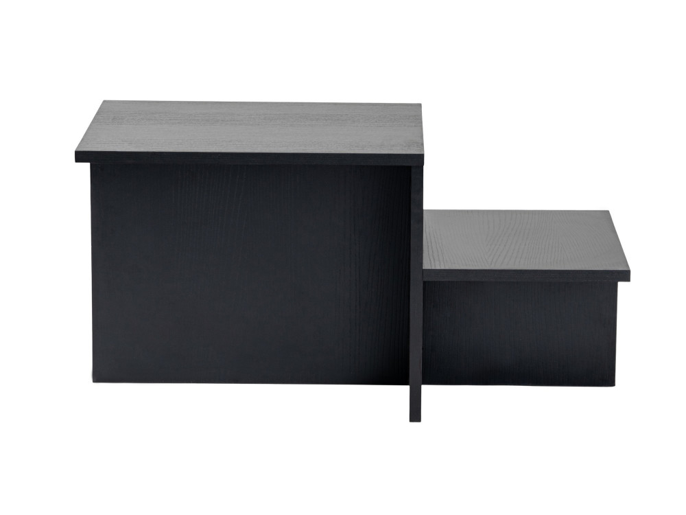 Couchtisch aus Holz "Harmony" 80 x 40 x 40 cm - Schwarzes Holz