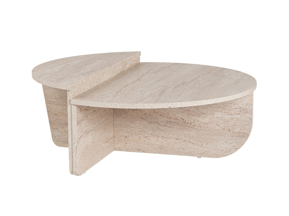 Couchtisch „Orion“ aus Holz – 90 x 60 x 30 cm – Travertin