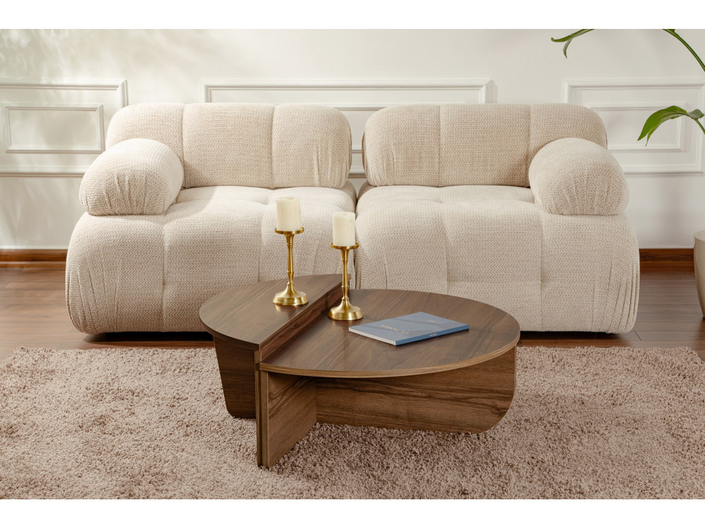 Couchtisch „Orion“ aus Holz – 90 x 60 x 30 cm – Walnuss