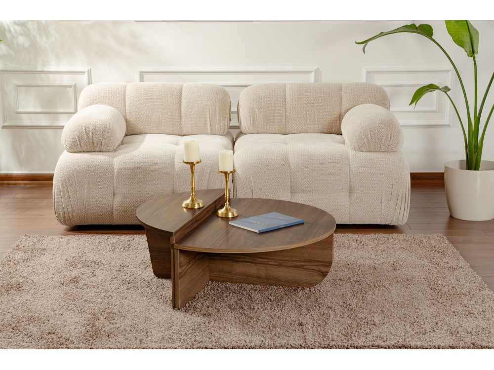 Couchtisch „Orion“ aus Holz – 90 x 60 x 30 cm – Walnuss