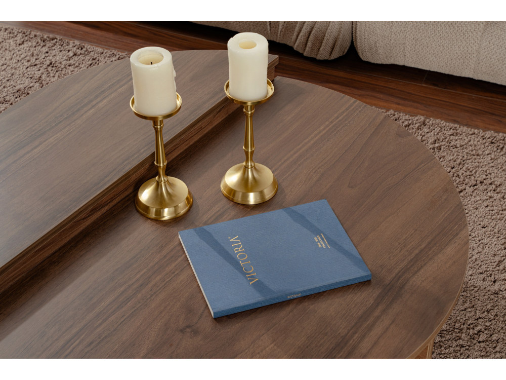 Couchtisch „Orion“ aus Holz – 90 x 60 x 30 cm – Walnuss